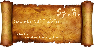 Szonda Nátán névjegykártya